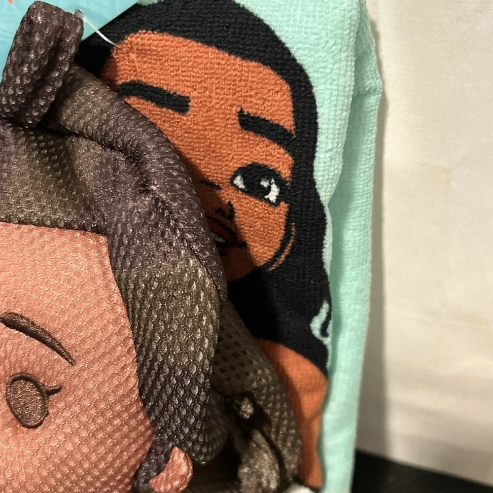 Disney NWT Moana 2 Bath‎ Towel & Buddies Set Pool Beach Giftable Doll